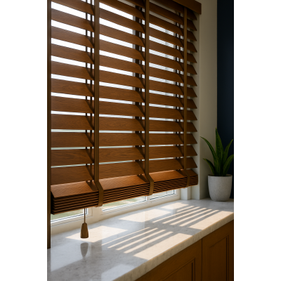 Ahşap Jaluzi Ceviz Renk